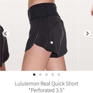 lululemon Real Quick *perforated Short